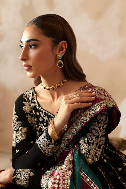 Gulaal | Shehrnaaz Raw Silk | Nazmil - Designer Dress with Intricate embroidery and embellishments. Shop elegent wedding dress at Maria Faisal.