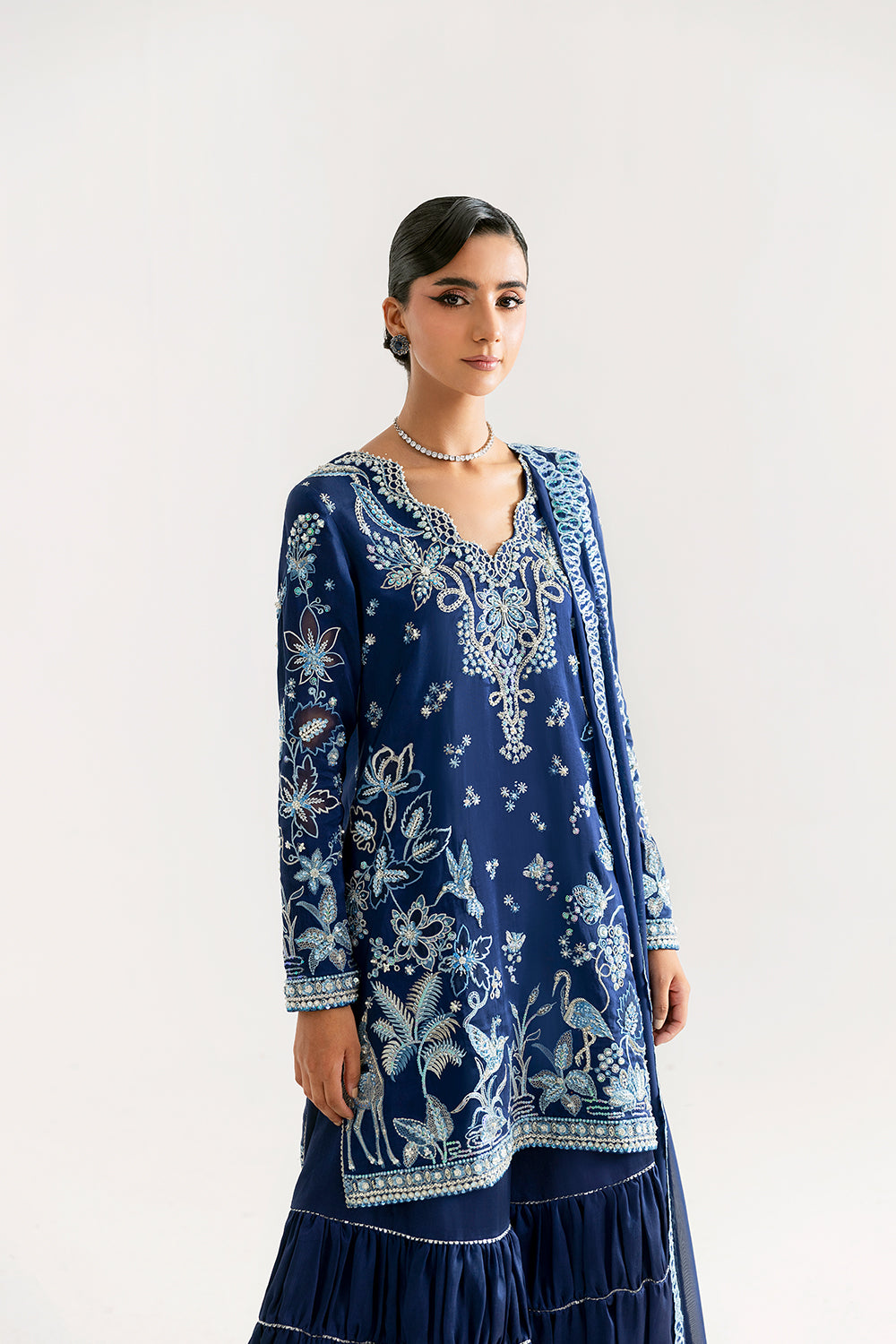 Saira Rizwan | Silk Luxe 26 | ZINIA-SRLSP-26-02 - Dress - available at Maria Faisal in UK and USA.