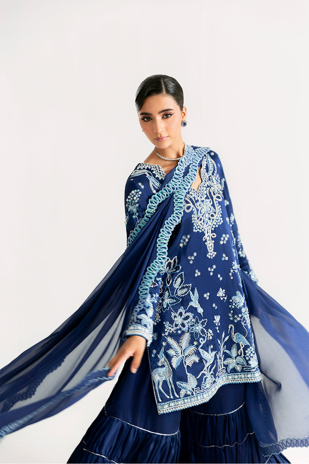 Saira Rizwan | Silk Luxe 26 | ZINIA-SRLSP-26-02 - Dress - available at Maria Faisal in UK and USA.