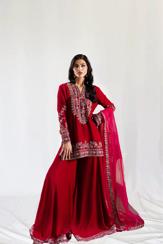 Saira Rizwan | Velvet Pret 25 | SHIREEN-SRVP25-04 - Formal Dress - available at Maria Faisal in UK and USA.