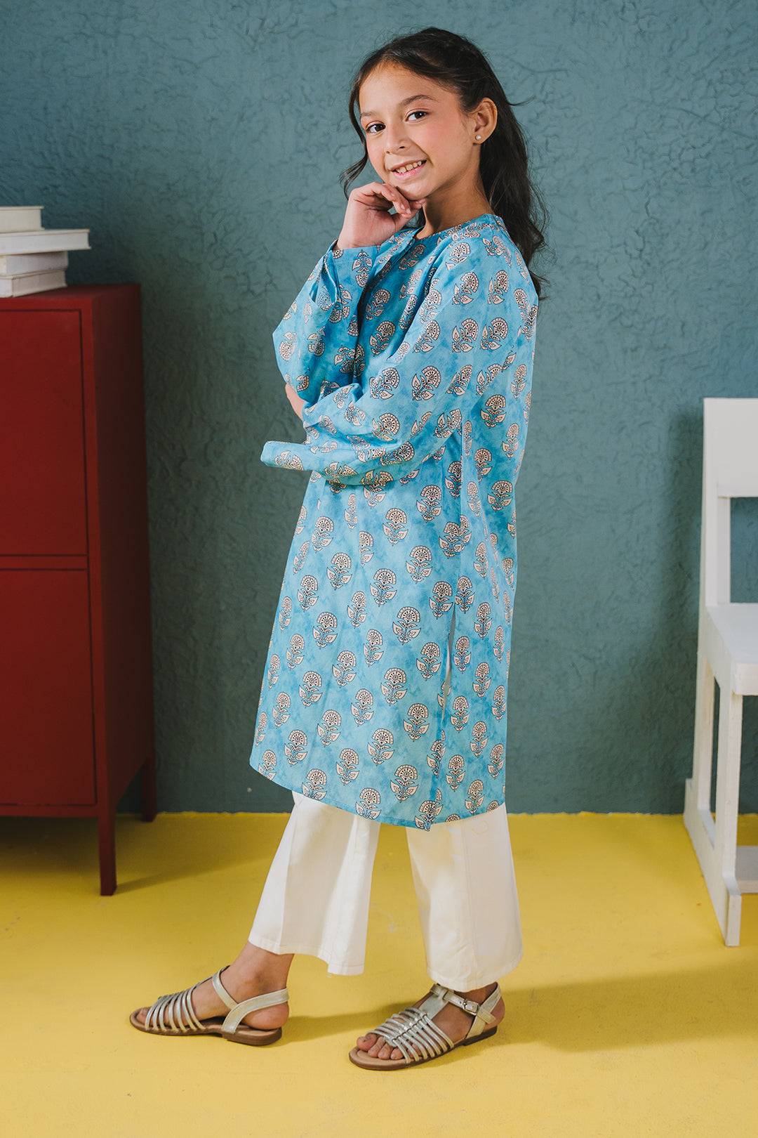 Zellbury Girls | 1 Piece Cambric | Kurta - 1651 by Maria Faisal - Registered Vendor of : Zellbury Girls - type : Kids Clothes - 100% original wedding dresses