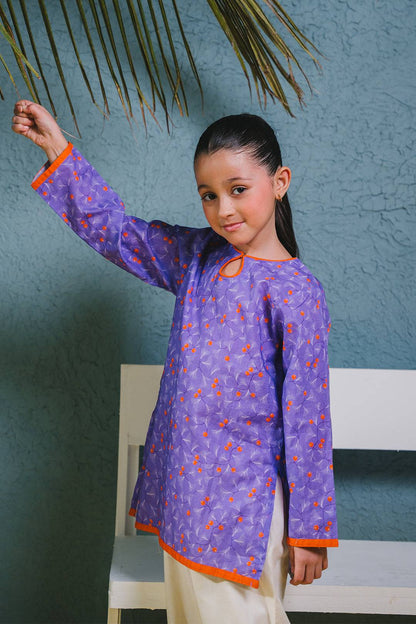 Zellbury Girls | 1 Piece Cambric | Kurta - 1652 by Maria Faisal - Registered Vendor of : Zellbury Girls - type : Kids Clothes - 100% original wedding dresses