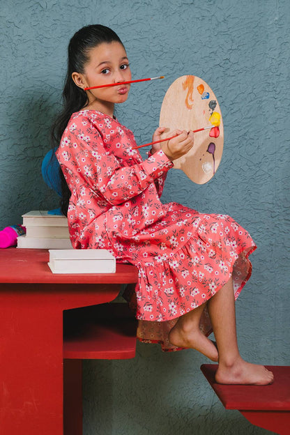 Zellbury Girls | 1 Piece Cambric | Kurta - 1656 by Maria Faisal - Registered Vendor of : Zellbury Girls - type : Kids Clothes - 100% original wedding dresses