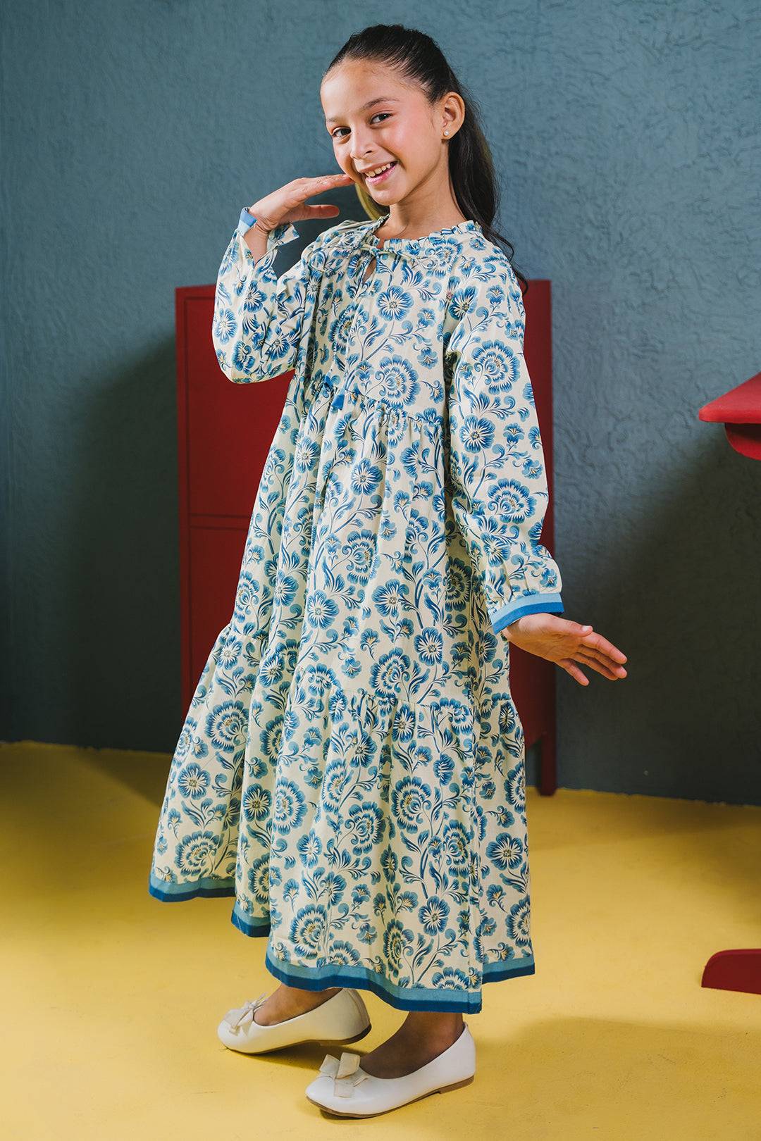 Zellbury Girls | 1 Piece Cambric | Kurta - 1687 by Maria Faisal - Registered Vendor of : Zellbury Girls - type : Kids Clothes - 100% original wedding dresses