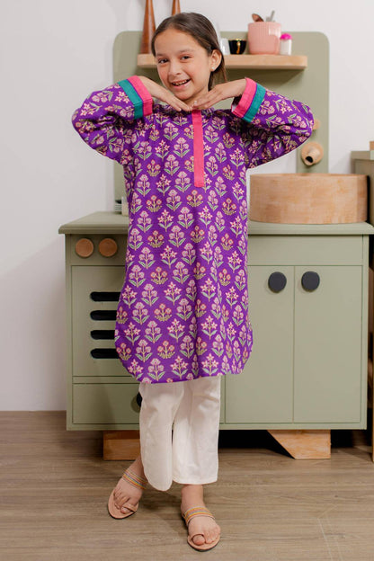 Zellbury Girls | 1 Piece Khaddar | Kurta - 1699 by Maria Faisal - Registered Vendor of : Zellbury Girls - type : Kids Clothes - 100% original wedding dresses