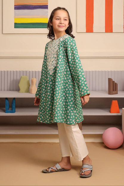 Zellbury Girls | 1 Piece Viscose | Embroidered Kurta - 1701 by Maria Faisal - Registered Vendor of : Zellbury Girls - type : Kids Clothes - 100% original wedding dresses