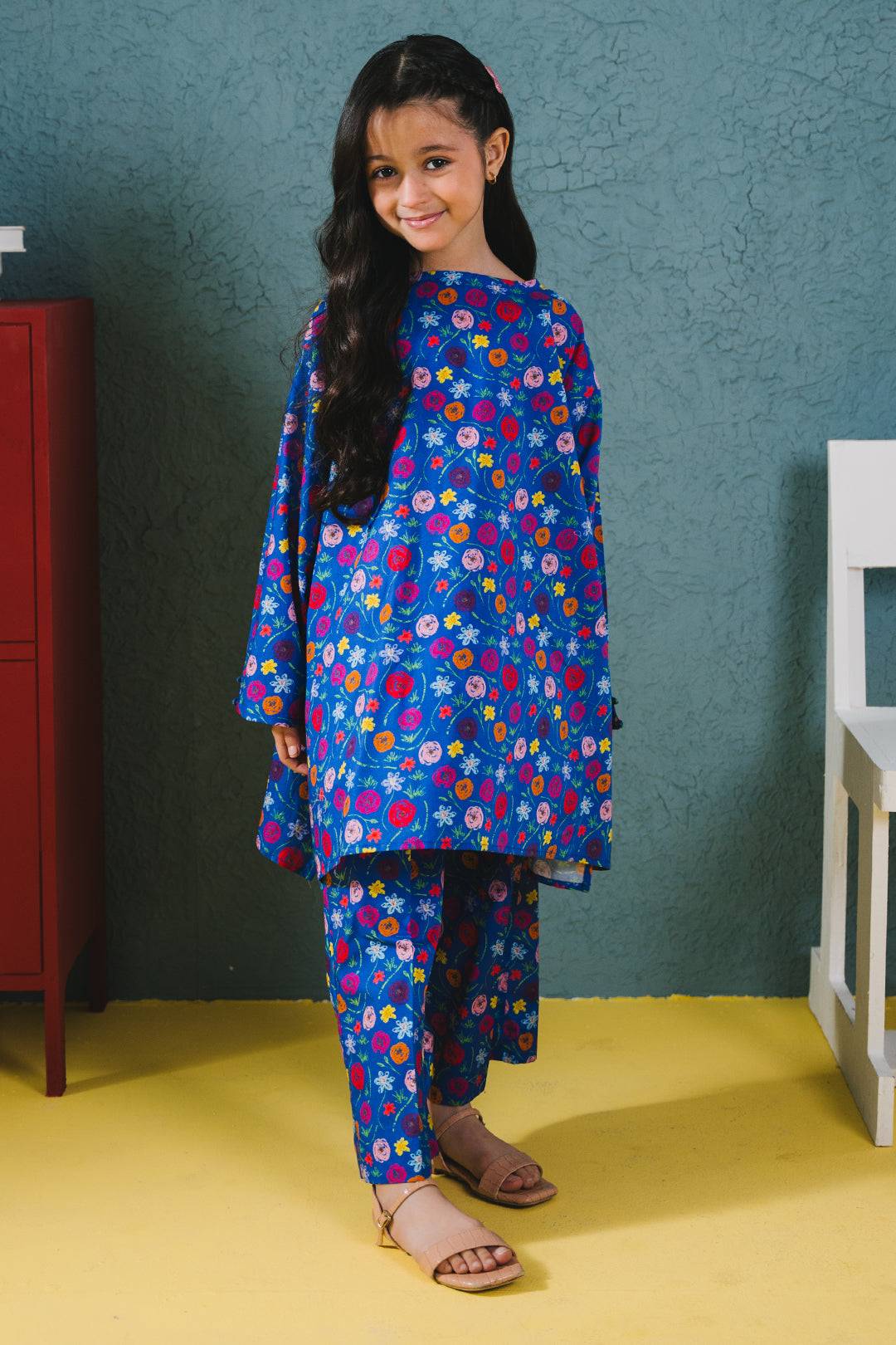 Zellbury Girls | 2 Piece Cambric | Kurta Trouser - 2660 by Maria Faisal - Registered Vendor of : Zellbury Girls - type : Kids Clothes - 100% original wedding dresses