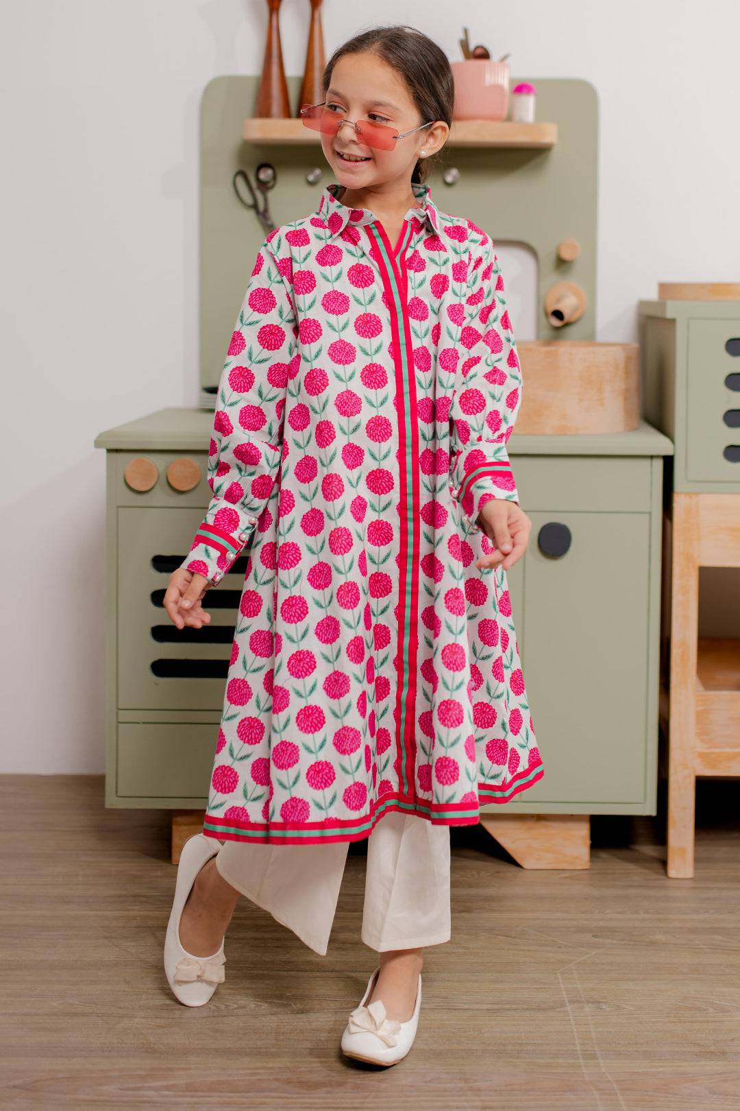 Zellbury Girls | 1 Piece Cambric | Kurta - 2667 by Maria Faisal - Registered Vendor of : Zellbury Girls - type : Kids Clothes - 100% original wedding dresses