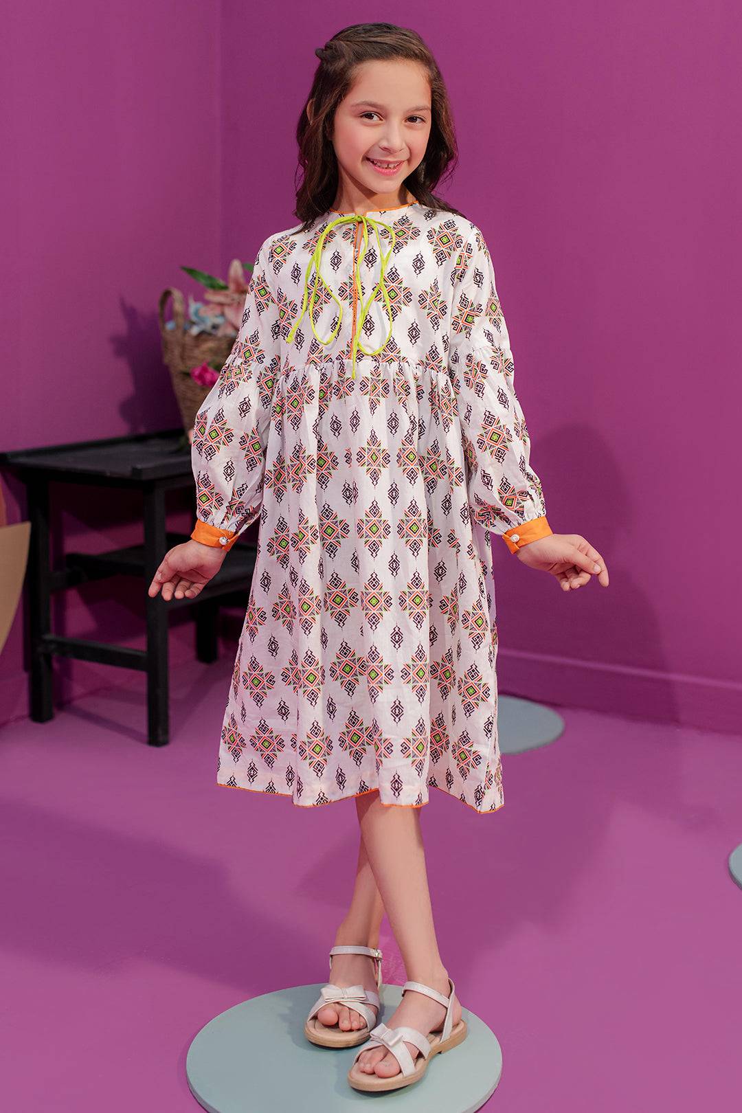 Zellbury Girls | 1 Piece Cambric | Kurta - 2676 by Maria Faisal - Registered Vendor of : Zellbury Girls - type : Kids Clothes - 100% original wedding dresses