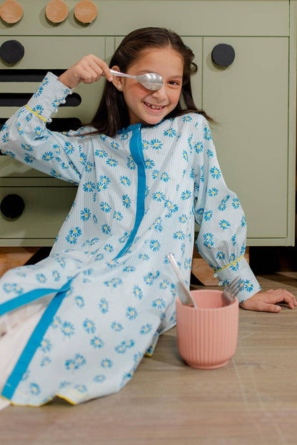 Zellbury Girls | 1 Piece Cambric | Kurta - 2677 by Maria Faisal - Registered Vendor of : Zellbury Girls - type : Kids Clothes - 100% original wedding dresses