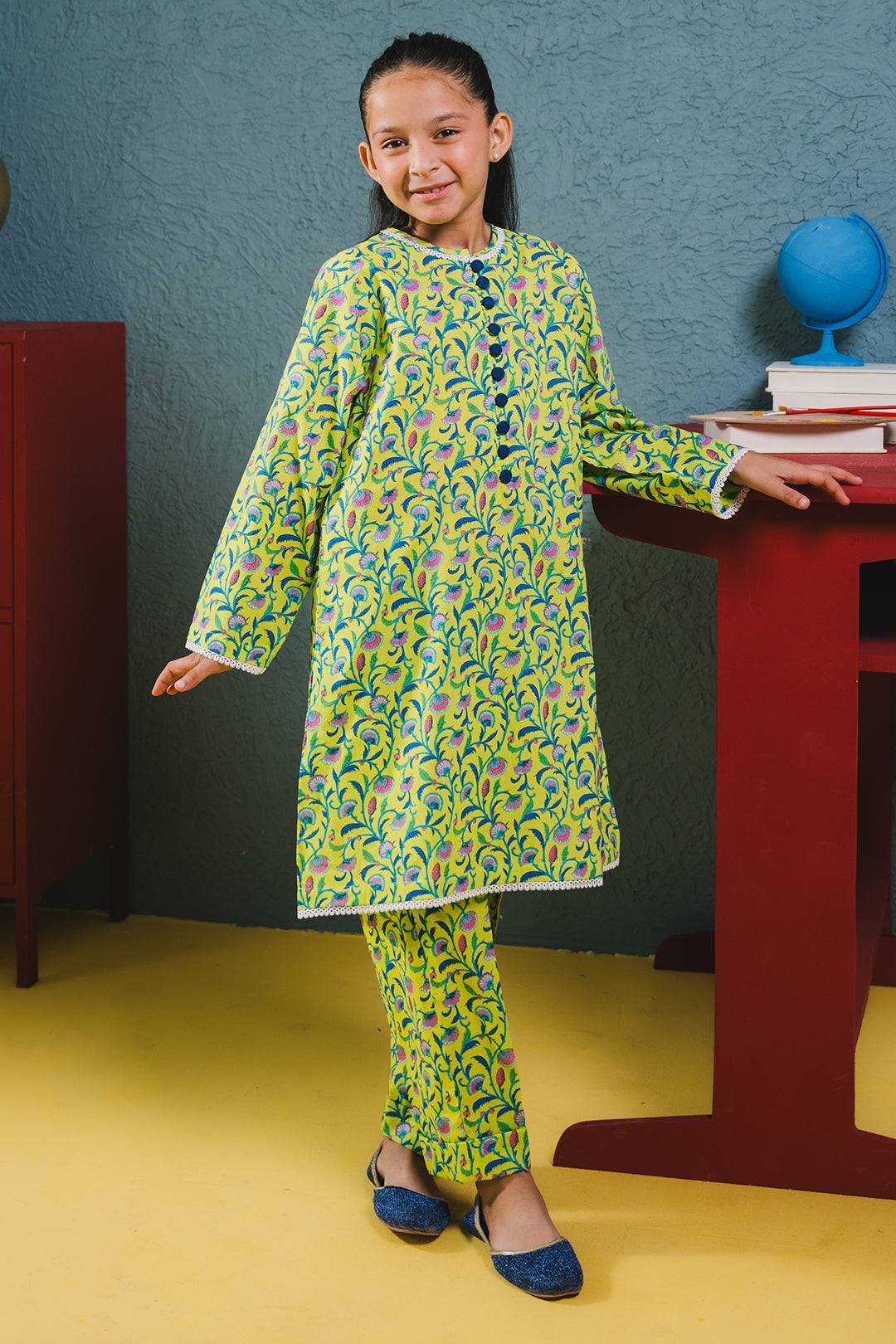 Zellbury Girls | 2 Piece Cambric | Kurta Trouser - 2679 by Maria Faisal - Registered Vendor of : Zellbury Girls - type : Kids Clothes - 100% original wedding dresses