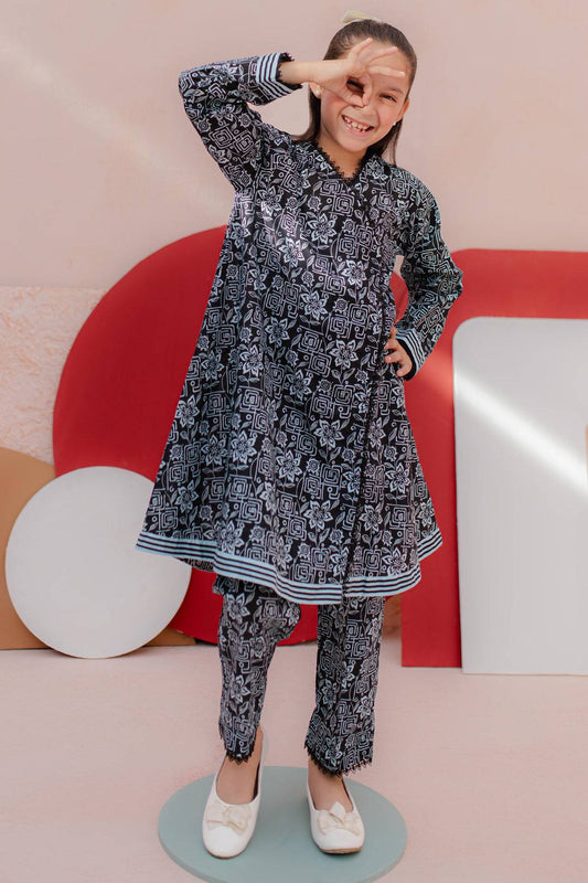 Zellbury Girls | 2 Piece Cambric | Kurta Trouser - 2680 by Maria Faisal - Registered Vendor of : Zellbury Girls - type : Kids Clothes - 100% original wedding dresses