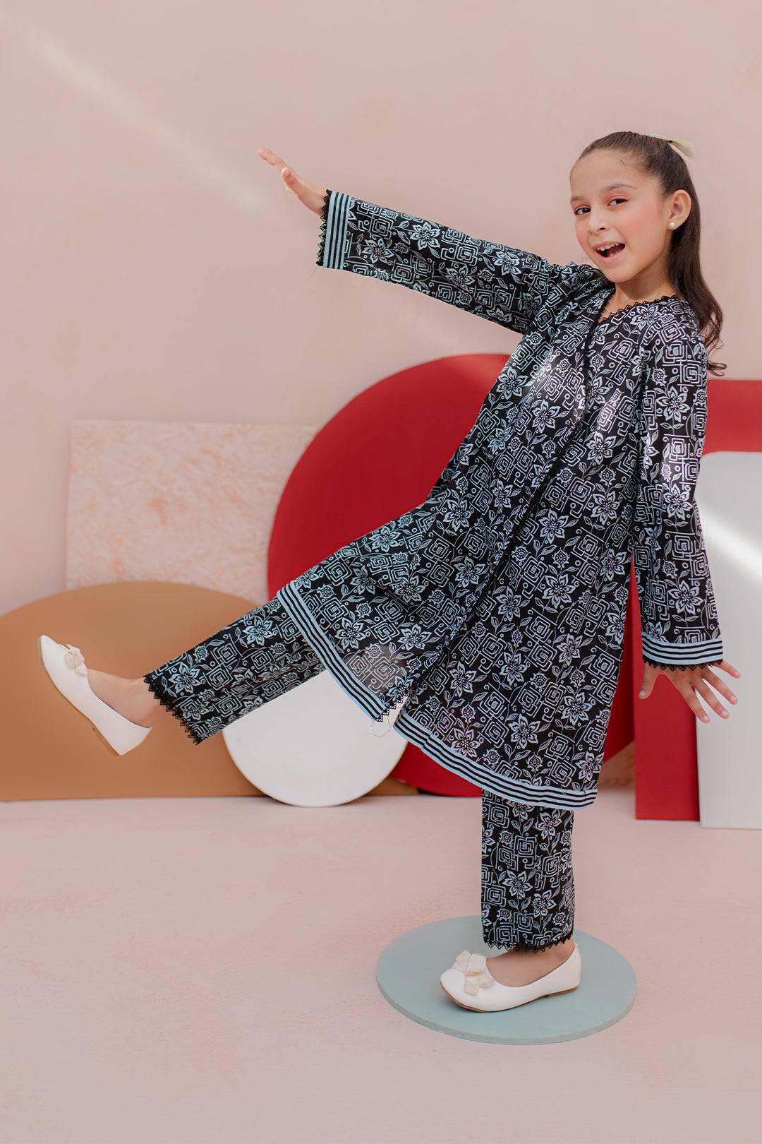 Zellbury Girls | 2 Piece Cambric | Kurta Trouser - 2680 by Maria Faisal - Registered Vendor of : Zellbury Girls - type : Kids Clothes - 100% original wedding dresses