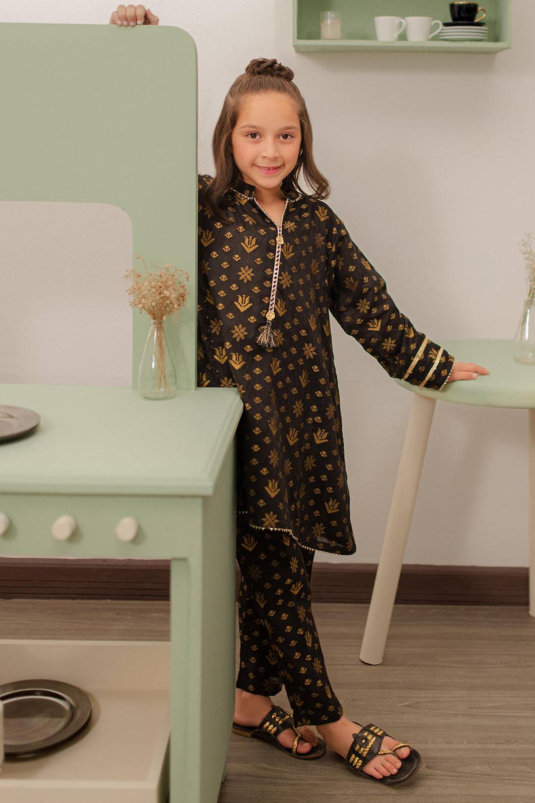 Zellbury Girls | 2 Piece Jacquard | Kurta Trouser - 2697 by Maria Faisal - Registered Vendor of : Zellbury Girls - type : Kids Clothes - 100% original wedding dresses
