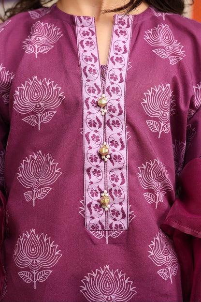 Zellbury Girls | 3 Piece Cambric | Embroidered Kurta Dupatta Trouser - 3664 by Maria Faisal - Registered Vendor of : Zellbury Girls - type : Kids Clothes - 100% original wedding dresses
