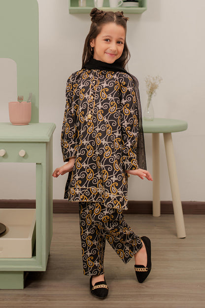 Zellbury Girls | 3 Piece Cambric | Embroidered Kurta Dupatta Trouser - 3823 by Maria Faisal - Registered Vendor of : Zellbury Girls - type : Kids Clothes - 100% original wedding dresses