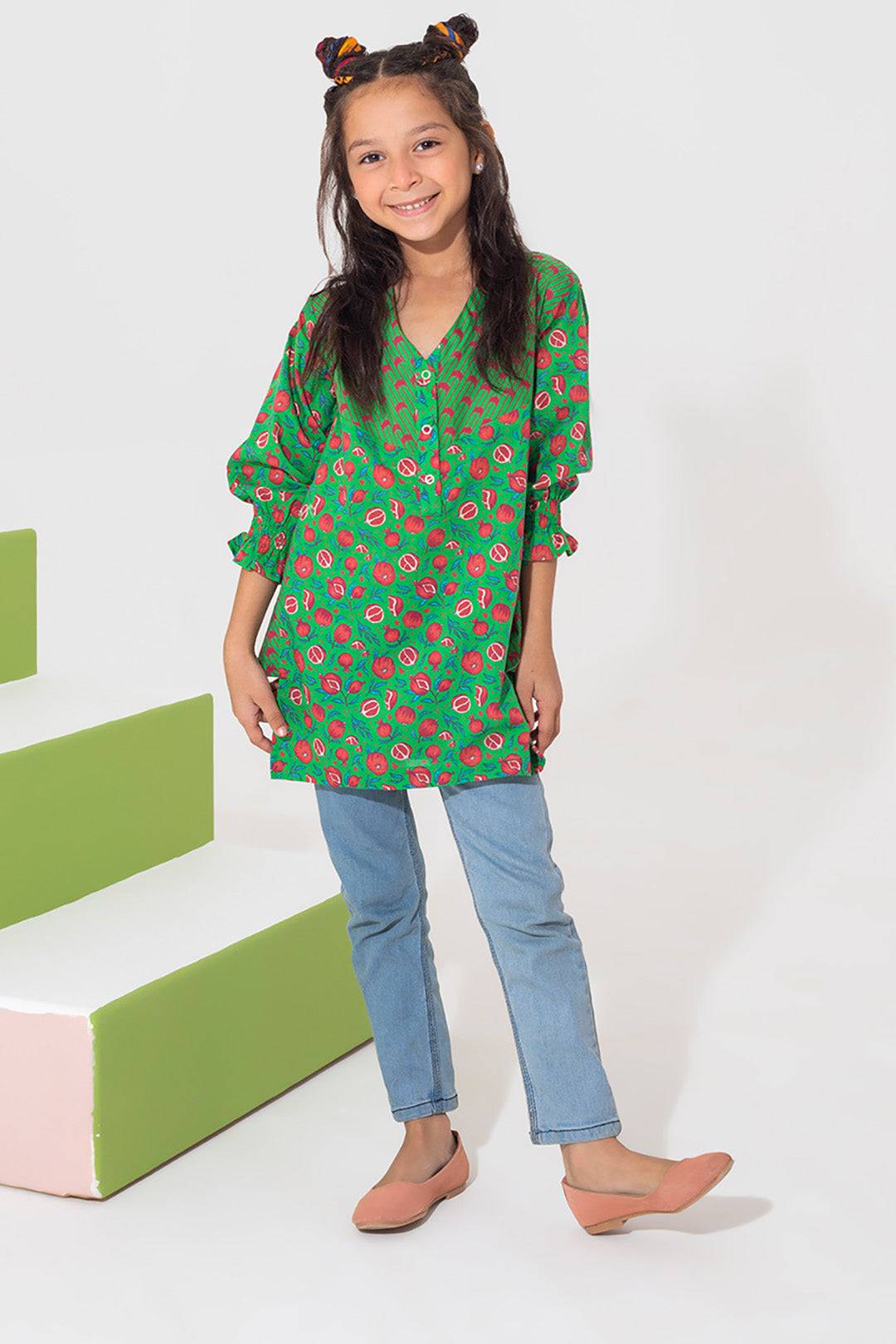 Zellbury Girls | 1 Piece Lawn | Kurta - 1015 by Maria Faisal - Registered Vendor of : Zellbury Girls - type : Kids Clothes - 100% original wedding dresses