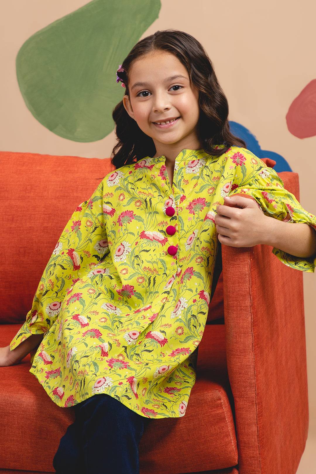 Zellbury Girls | 1 Piece Lawn | Kurta - 1306 by Maria Faisal - Registered Vendor of : Zellbury Girls - type : Kids Clothes - 100% original wedding dresses