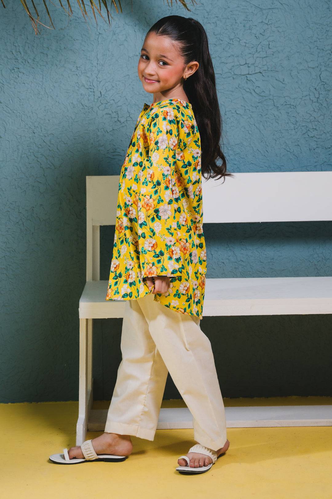 Zellbury Girls | 1 Piece Lawn | Kurta - 1384 by Maria Faisal - Registered Vendor of : Zellbury Girls - type : Kids Clothes - 100% original wedding dresses