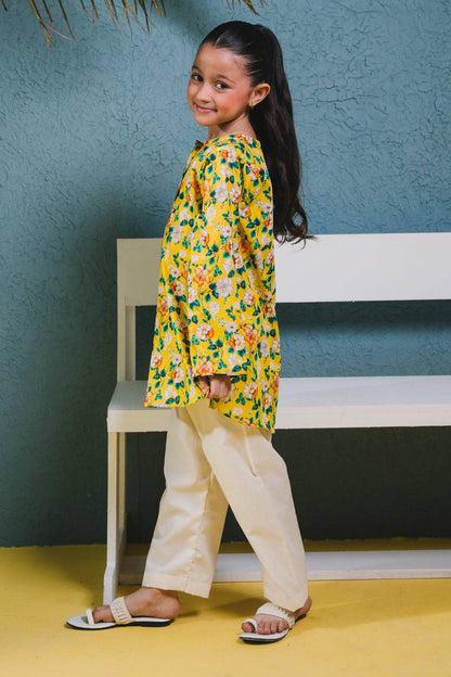 Zellbury Girls | 1 Piece Lawn | Kurta - 1384 by Maria Faisal - Registered Vendor of : Zellbury Girls - type : Kids Clothes - 100% original wedding dresses