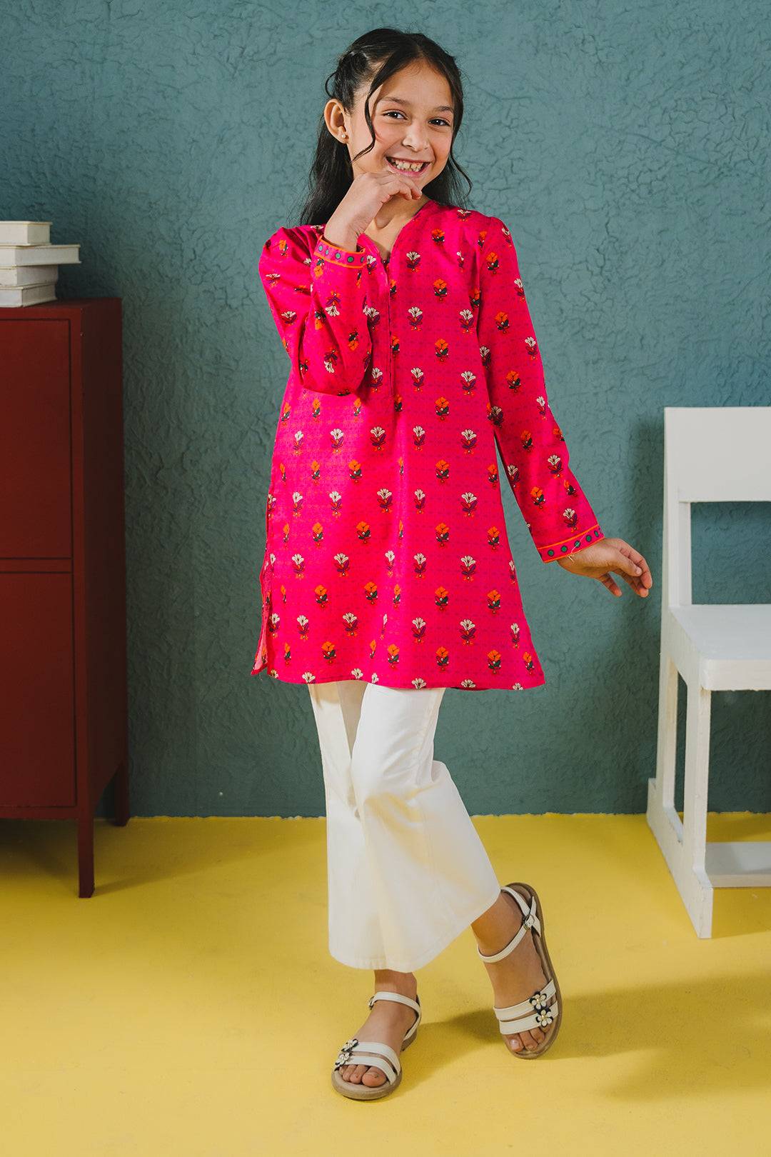 Zellbury Girls | 1 Piece Lawn | Kurta - 1389 by Maria Faisal - Registered Vendor of : Zellbury Girls - type : Kids Clothes - 100% original wedding dresses