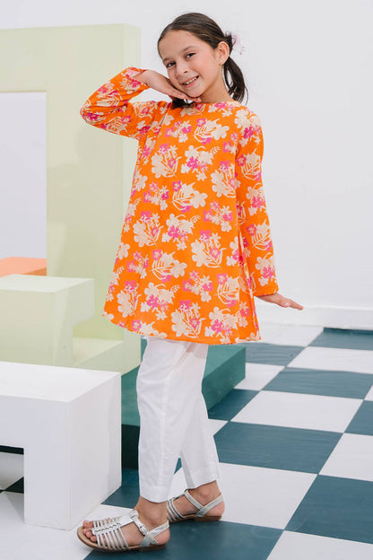 Zellbury Girls | 1 Piece Lawn | Embroidered Kurta - 1403 by Maria Faisal - Registered Vendor of : Zellbury Girls - type : Kids Clothes - 100% original wedding dresses