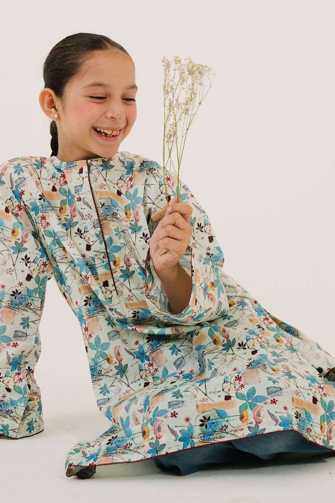 Zellbury Girls | 1 Piece Lawn | Kurta - 1436 by Maria Faisal - Registered Vendor of : Zellbury Girls - type : Kids Clothes - 100% original wedding dresses