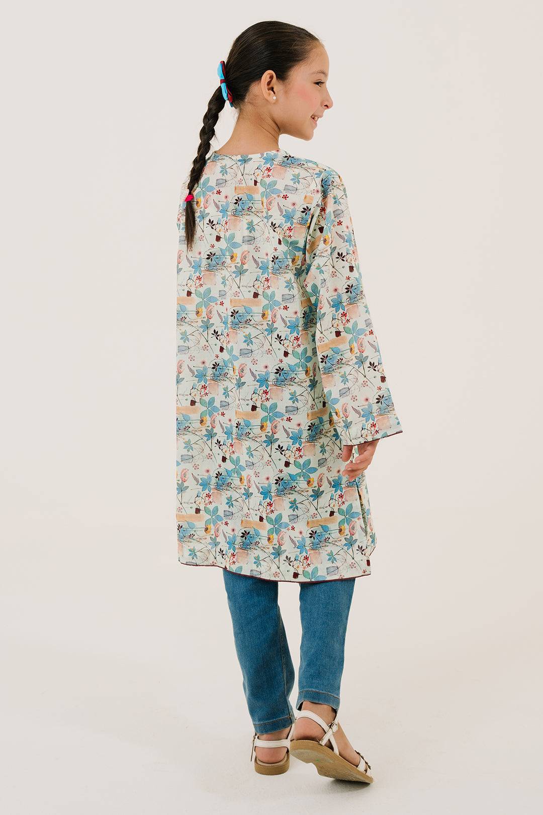 Zellbury Girls | 1 Piece Lawn | Kurta - 1436 by Maria Faisal - Registered Vendor of : Zellbury Girls - type : Kids Clothes - 100% original wedding dresses