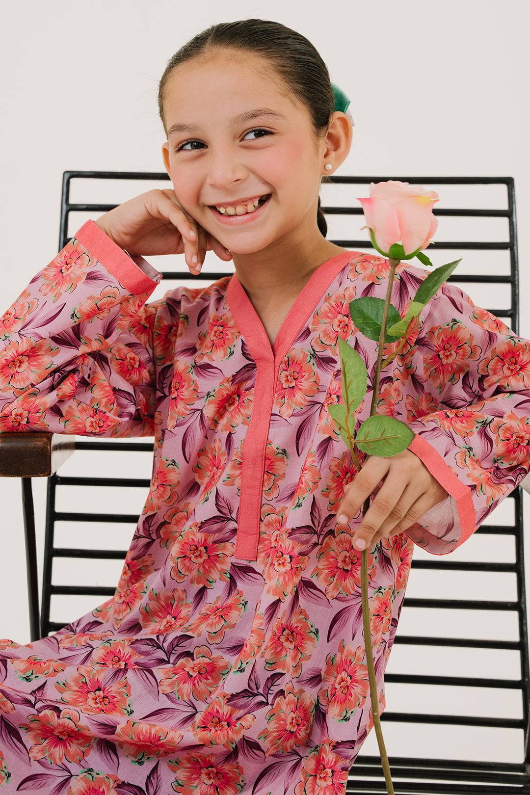 Zellbury Girls | 1 Piece Lawn | Kurta - 1437 by Maria Faisal - Registered Vendor of : Zellbury Girls - type : Kids Clothes - 100% original wedding dresses