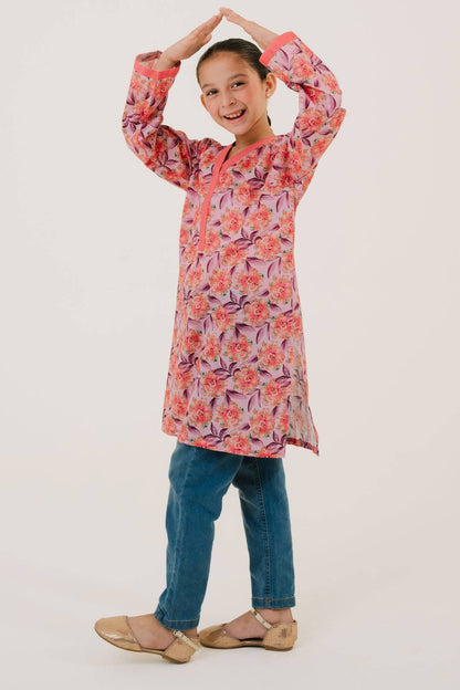 Zellbury Girls | 1 Piece Lawn | Kurta - 1437 by Maria Faisal - Registered Vendor of : Zellbury Girls - type : Kids Clothes - 100% original wedding dresses