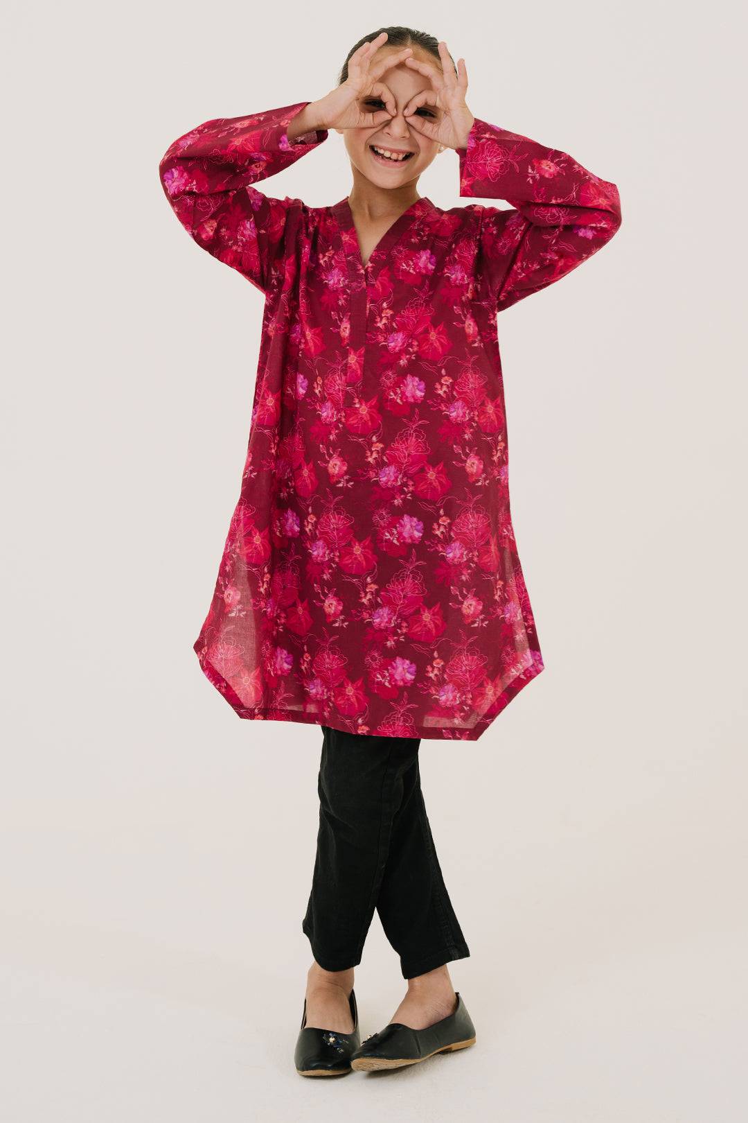 Zellbury Girls | 1 Piece Lawn | Kurta - 1440 by Maria Faisal - Registered Vendor of : Zellbury Girls - type : Kids Clothes - 100% original wedding dresses