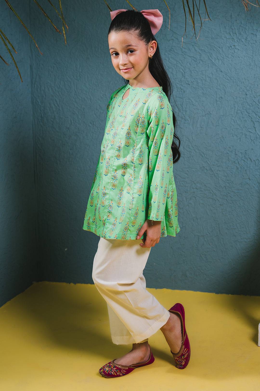 Zellbury Girls | 1 Piece Lawn | Kurta - 1443 by Maria Faisal - Registered Vendor of : Zellbury Girls - type : Kids Clothes - 100% original wedding dresses