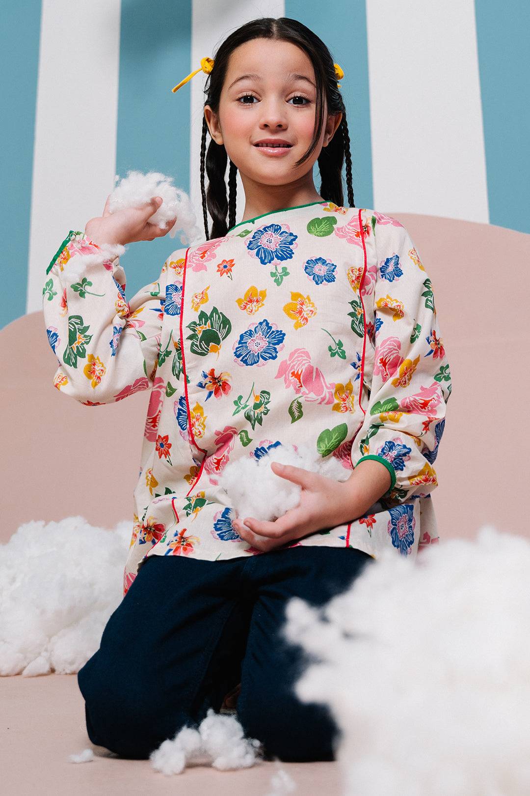 Zellbury Girls | 1 Piece Lawn | Kurta - 1445 by Maria Faisal - Registered Vendor of : Zellbury Girls - type : Kids Clothes - 100% original wedding dresses