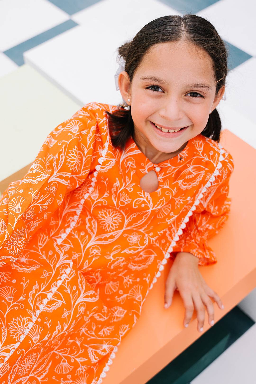 Zellbury Girls | 1 Piece Lawn | Kurta - 1448 by Maria Faisal - Registered Vendor of : Zellbury Girls - type : Kids Clothes - 100% original wedding dresses