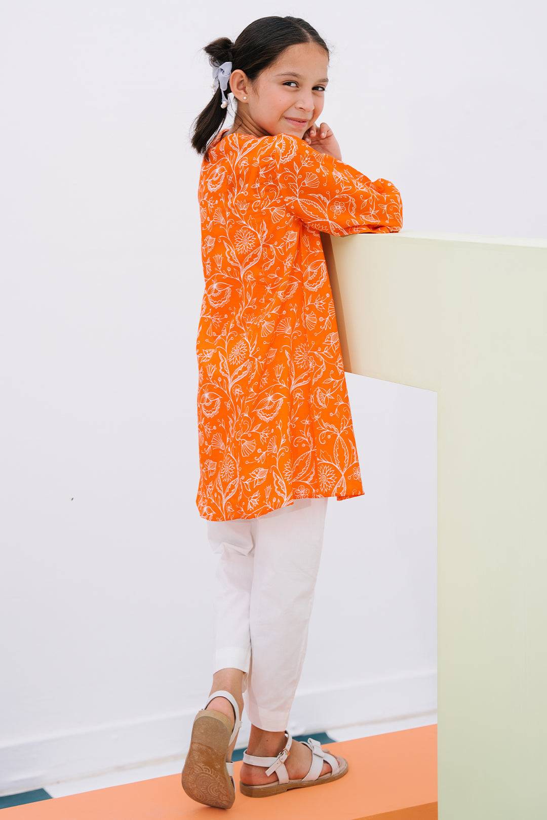 Zellbury Girls | 1 Piece Lawn | Kurta - 1448 by Maria Faisal - Registered Vendor of : Zellbury Girls - type : Kids Clothes - 100% original wedding dresses