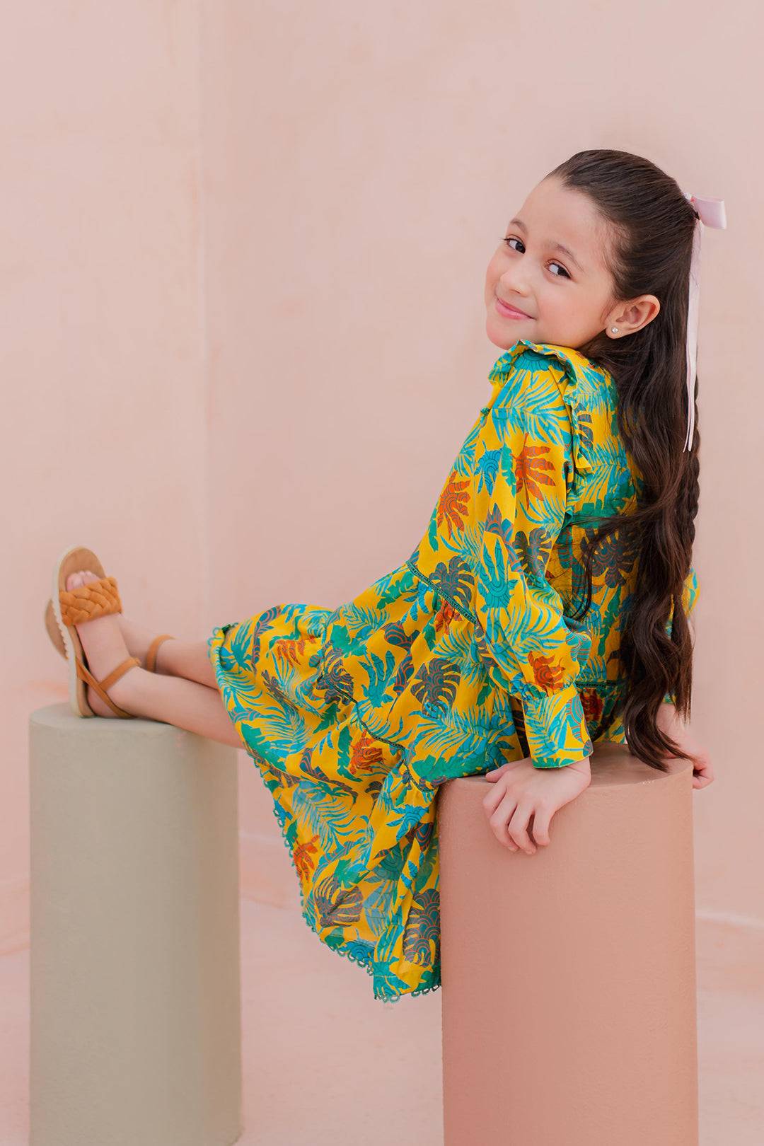 Zellbury Girls | 1 Piece Lawn | Kurta - 1450 by Maria Faisal - Registered Vendor of : Zellbury Girls - type : Kids Clothes - 100% original wedding dresses