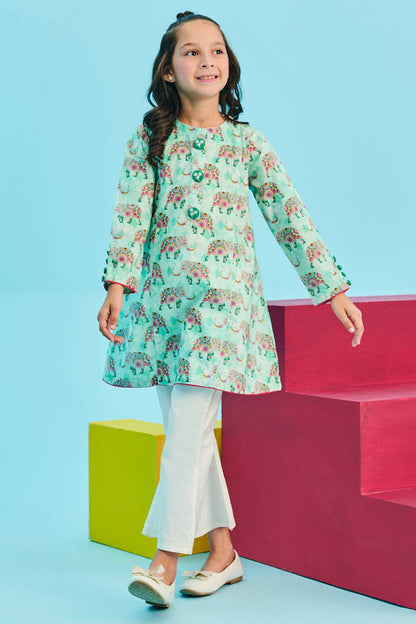 Zellbury Girls | 1 Piece Lawn | Kurta - 1451 by Maria Faisal - Registered Vendor of : Zellbury Girls - type : Kids Clothes - 100% original wedding dresses