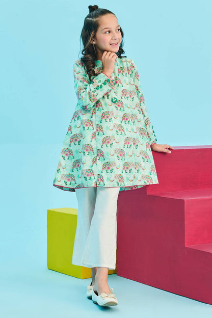 Zellbury Girls | 1 Piece Lawn | Kurta - 1451 by Maria Faisal - Registered Vendor of : Zellbury Girls - type : Kids Clothes - 100% original wedding dresses