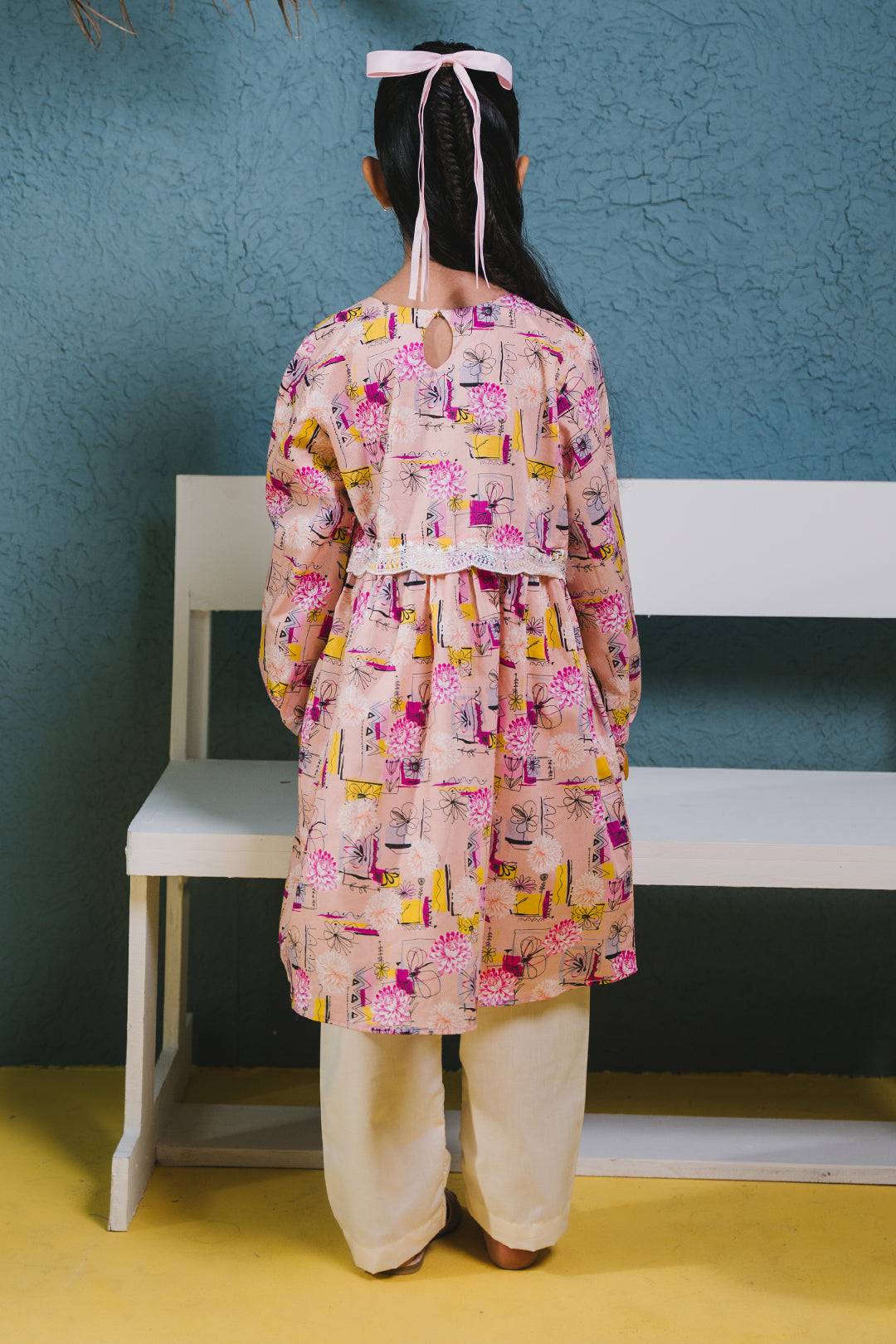 Zellbury Girls | 1 Piece Lawn | Embroidered Kurta - 1452 by Maria Faisal - Registered Vendor of : Zellbury Girls - type : Kids Clothes - 100% original wedding dresses