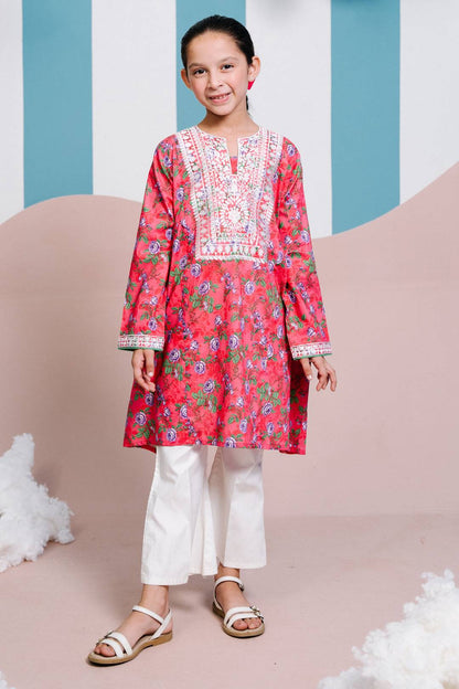 Zellbury Girls | 1 Piece Lawn | Embroidered Kurta - 1453 by Maria Faisal - Registered Vendor of : Zellbury Girls - type : Kids Clothes - 100% original wedding dresses