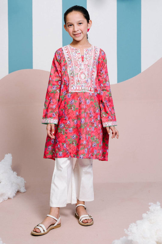 Zellbury Girls | 1 Piece Lawn | Embroidered Kurta - 1453 by Maria Faisal - Registered Vendor of : Zellbury Girls - type : Kids Clothes - 100% original wedding dresses