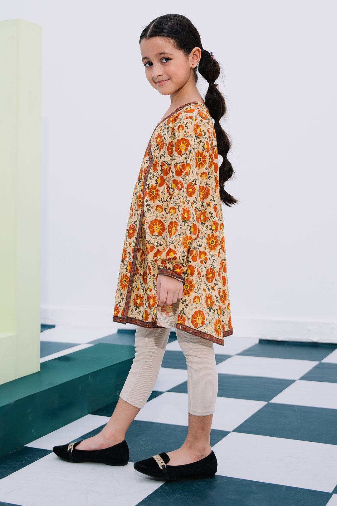 Zellbury Girls | 1 Piece Lawn | Kurta - 1602 by Maria Faisal - Registered Vendor of : Zellbury Girls - type : Kids Clothes - 100% original wedding dresses
