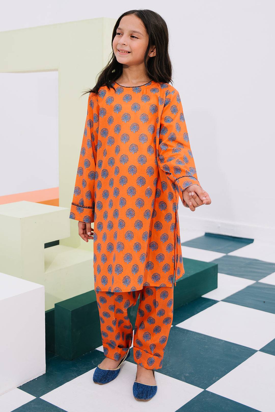 Zellbury Girls | 2 Piece Lawn | Kurta Trouser - 2409 by Maria Faisal - Registered Vendor of : Zellbury Girls - type : Kids Clothes - 100% original wedding dresses