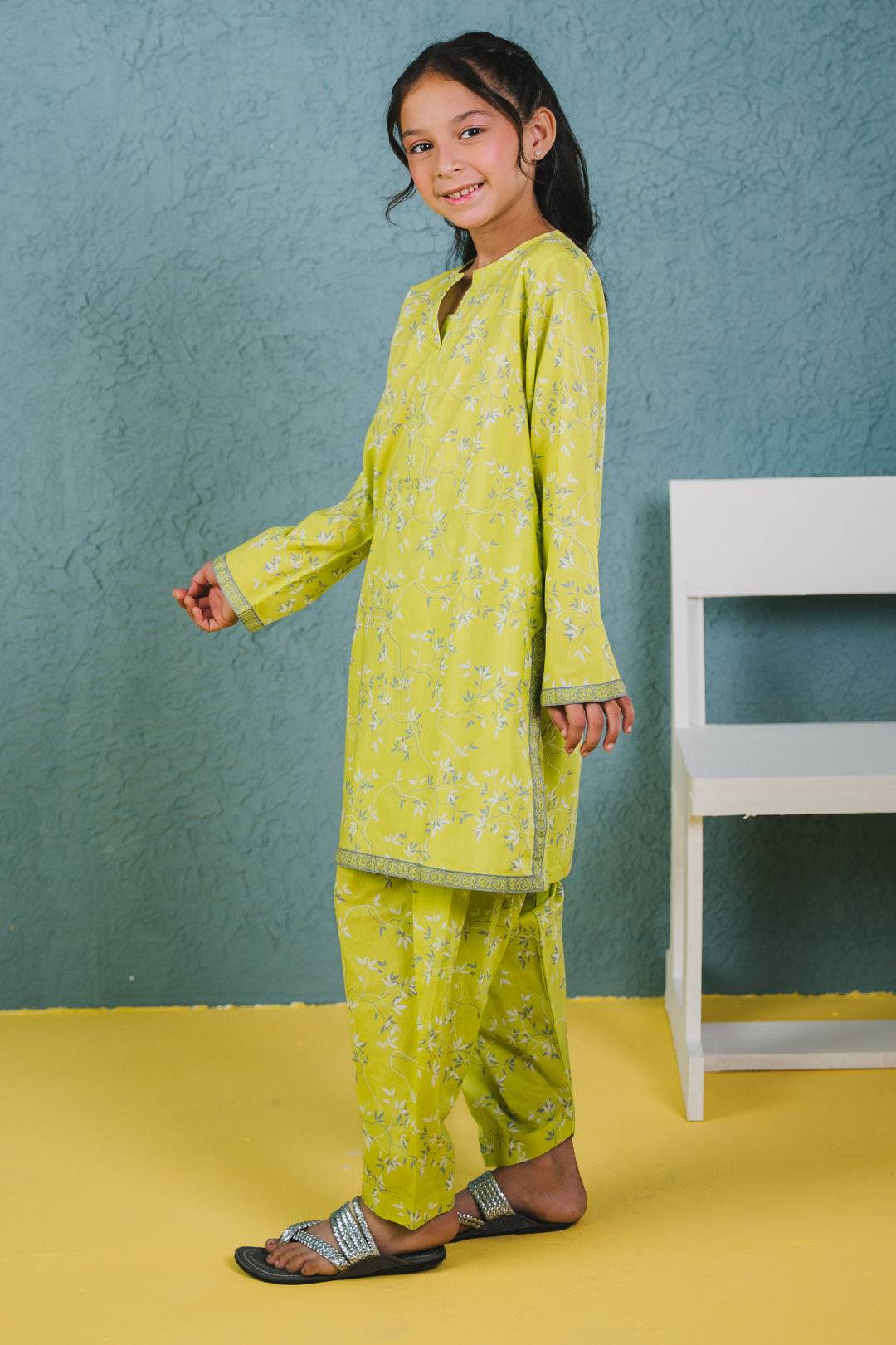 Zellbury Girls | 2 Piece Lawn | Kurta Trouser - 2410 by Maria Faisal - Registered Vendor of : Zellbury Girls - type : Kids Clothes - 100% original wedding dresses
