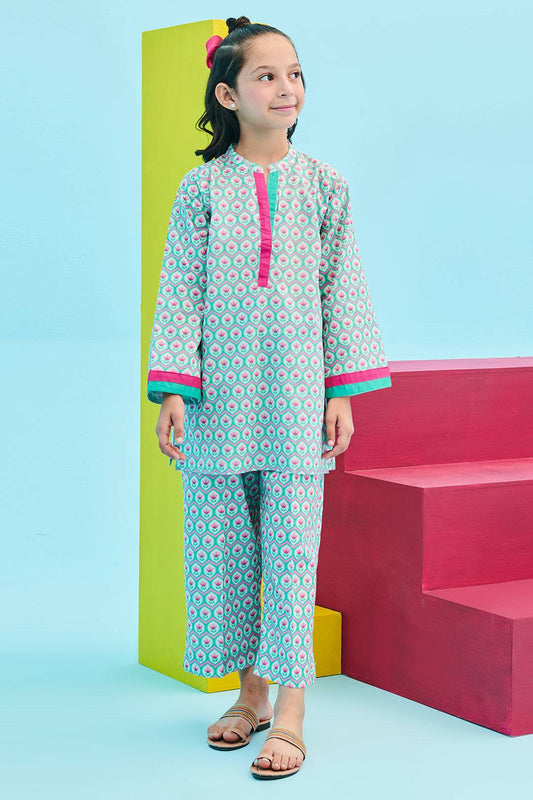 Zellbury Girls | 2 Piece Lawn | Kurta Trouser - 2411 by Maria Faisal - Registered Vendor of : Zellbury Girls - type : Kids Clothes - 100% original wedding dresses