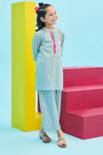 Zellbury Girls | 2 Piece Lawn | Kurta Trouser - 2411 by Maria Faisal - Registered Vendor of : Zellbury Girls - type : Kids Clothes - 100% original wedding dresses