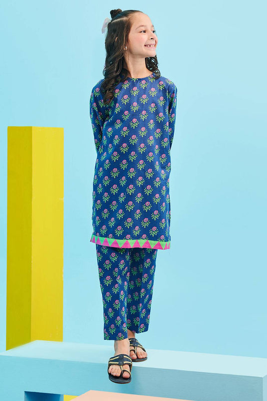 Zellbury Girls | 2 Piece Lawn | Kurta Trouser - 2412 by Maria Faisal - Registered Vendor of : Zellbury Girls - type : Kids Clothes - 100% original wedding dresses