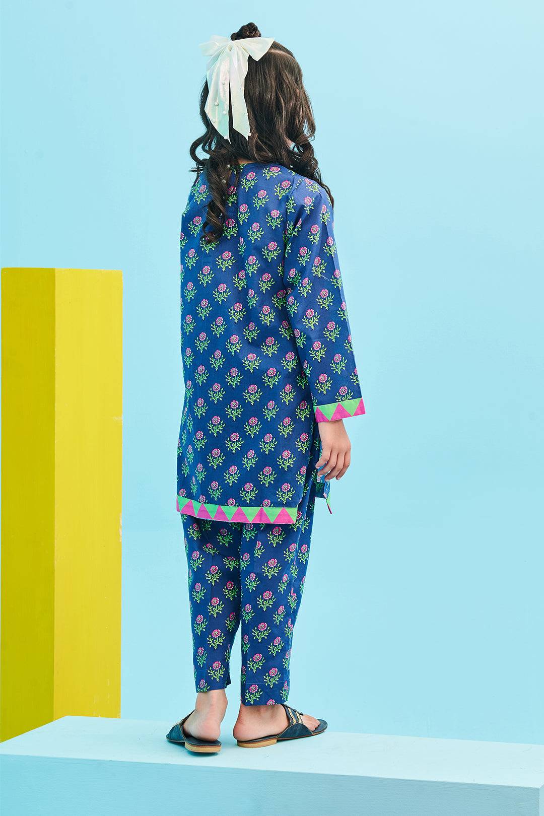 Zellbury Girls | 2 Piece Lawn | Kurta Trouser - 2412 by Maria Faisal - Registered Vendor of : Zellbury Girls - type : Kids Clothes - 100% original wedding dresses