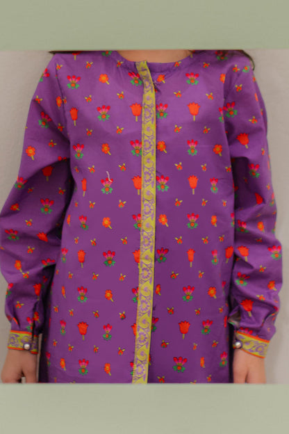 Zellbury Girls | 2 Piece Lawn | Kurta Trouser - 2413 by Maria Faisal - Registered Vendor of : Zellbury Girls - type : Kids Clothes - 100% original wedding dresses