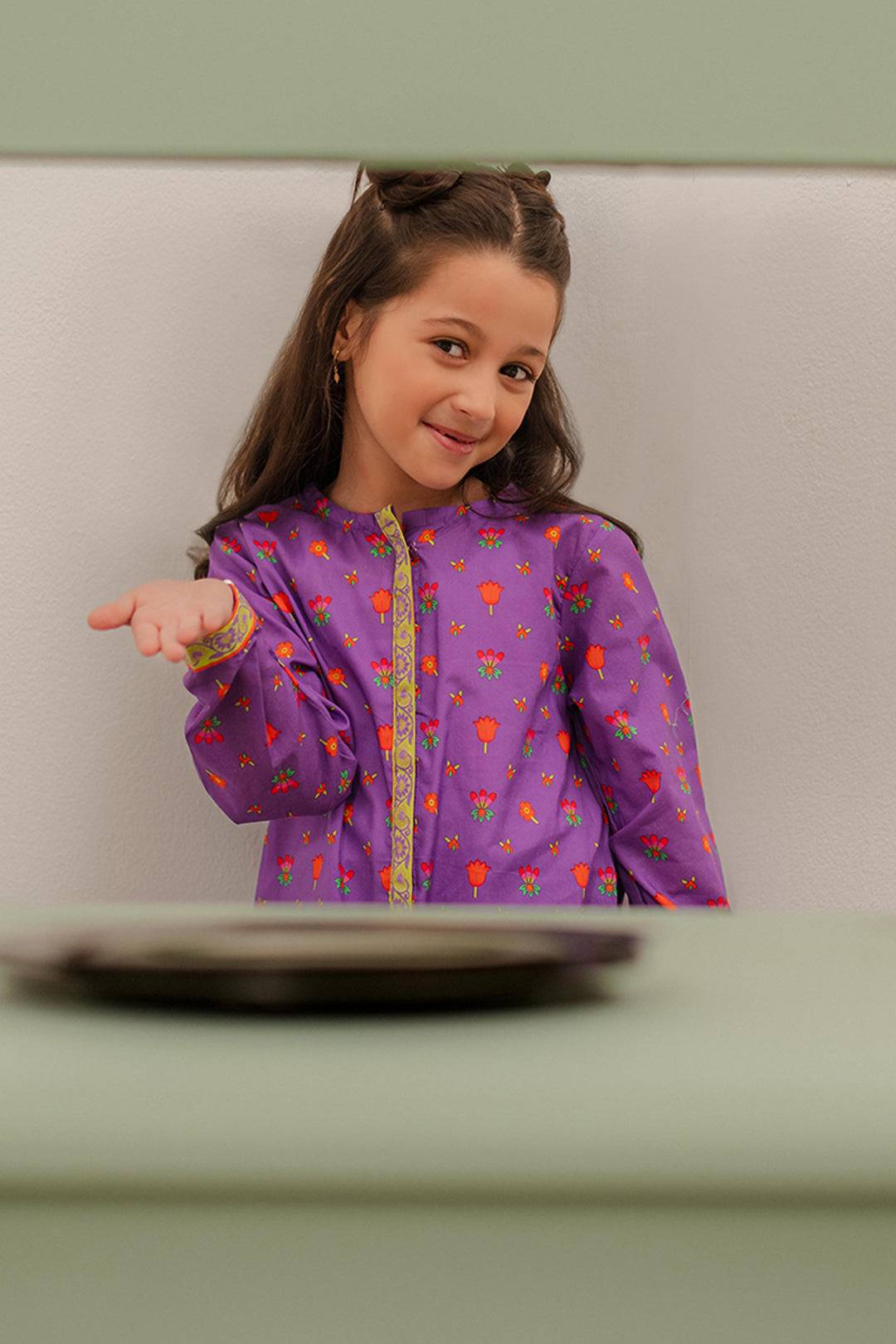 Zellbury Girls | 2 Piece Lawn | Kurta Trouser - 2413 by Maria Faisal - Registered Vendor of : Zellbury Girls - type : Kids Clothes - 100% original wedding dresses